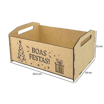 CAIXOTE VAZADO 24,5X18X12 BOAS FESTAS