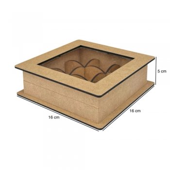 CX BOMBOM C/ACRILICO 16X16X5