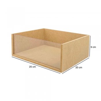 CESTA ACRILICO LISA 25X20X9